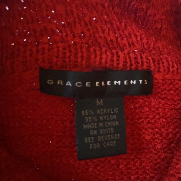 Grace Elements red short sleeved pullover - Picture 3 of 4